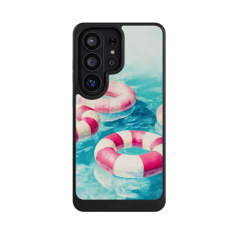 Galaxy S26 Ultra NIVOcore Gestreifte Schwimmringe im Pool