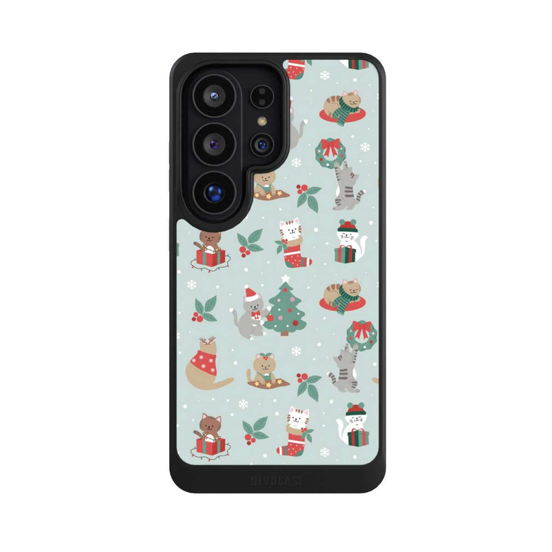 Galaxy S26 Ultra NIVOcore festliche Katzen im Winterwunderland