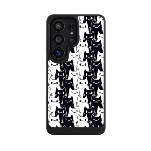 Samsung Galaxy S26 Ultra NIVOcore Katzentapete Schwarz Weiß