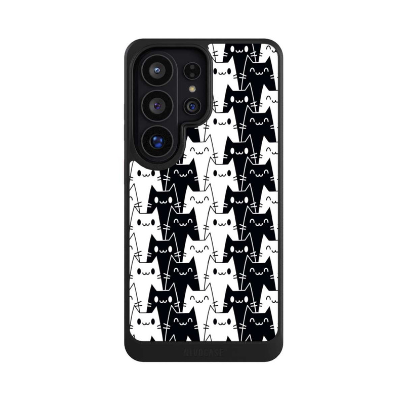 Galaxy S26 Ultra NIVOcore Katzentapete Schwarz Weiß