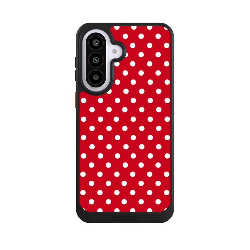 Galaxy A57 5G NIVOcore Confettis Blancs sur Fond Rouge