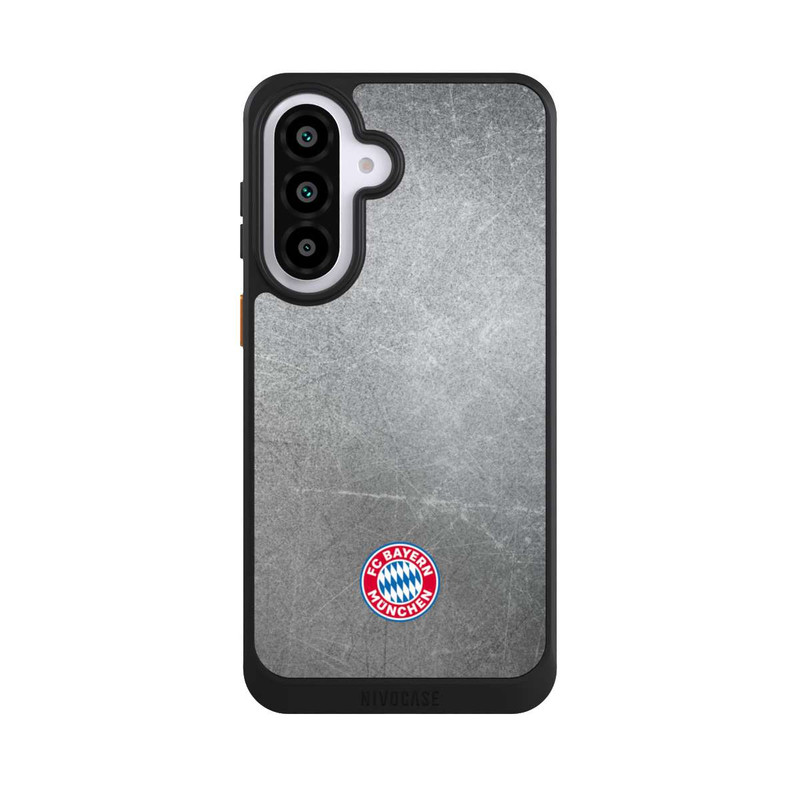 Galaxy A57 5G NIVOcore Klassisches FCB Logo Klein - Bunt auf Metalllook