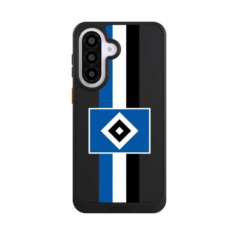 Galaxy A57 5G NIVOcore HSV Streifen - Blau-Weiß-Schwarz - ohne Hintergrund