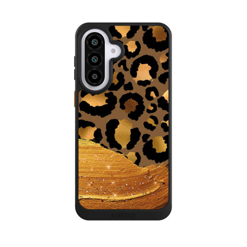 Samsung Galaxy A57 5G NIVOcore Dunkelgoldener Leoparden Glitzerlook