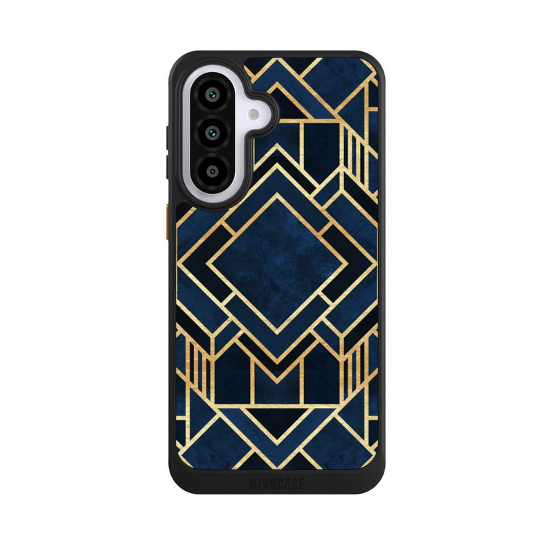 Galaxy A57 5G NIVOcore Kunst Deko Blau Golddruck