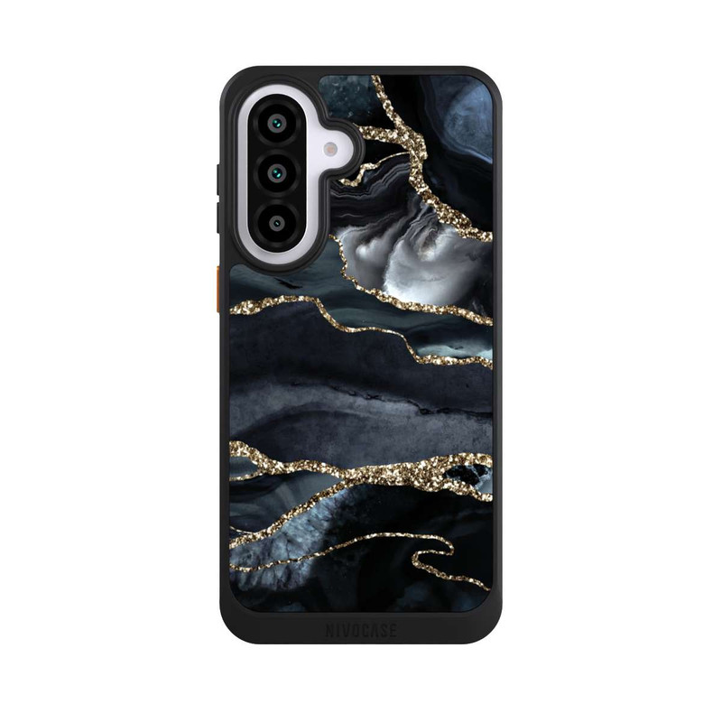 Galaxy A57 5G NIVOcore Dunkler Marmor Gold Glitzerlook