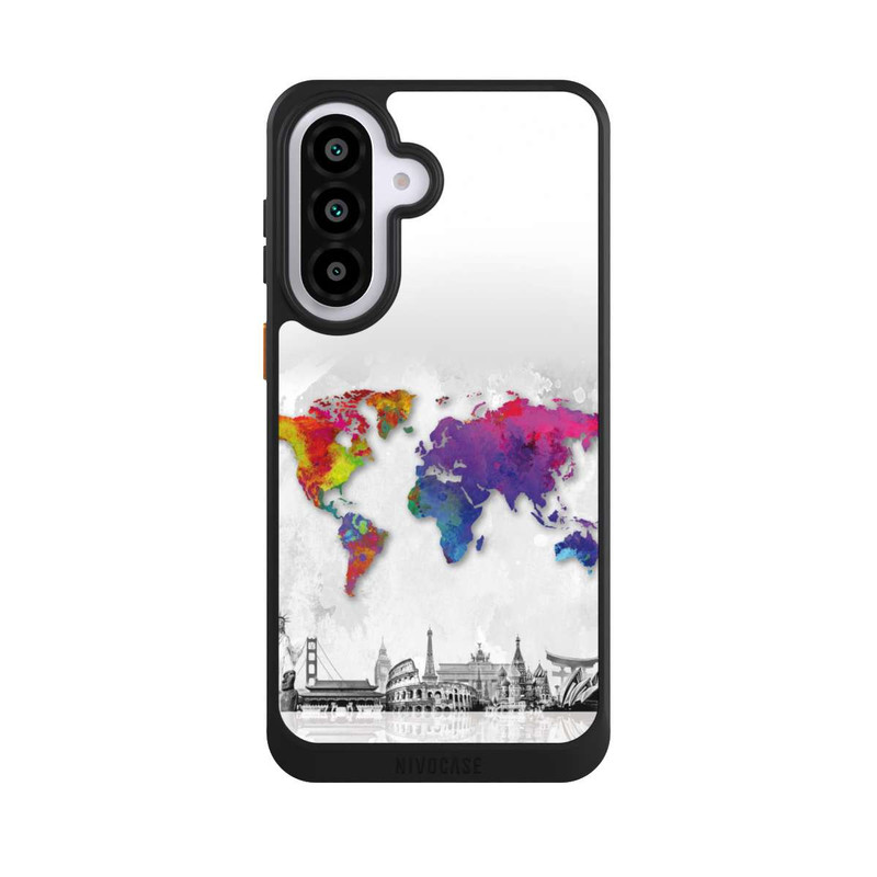 Galaxy A57 5G NIVOcore Weltkarte mit Skyline