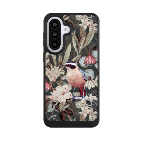 Samsung Galaxy A57 5G NIVOcore Orangefarbener Vogel im Vintage Blumenmuster