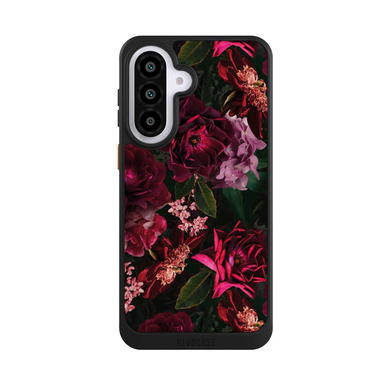 Galaxy A57 5G NIVOcore Dunkelrote und rosa Blüten