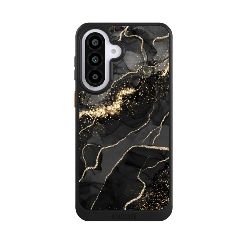 Galaxy A57 5G NIVOcore Dark Marble Swirls Gold Look