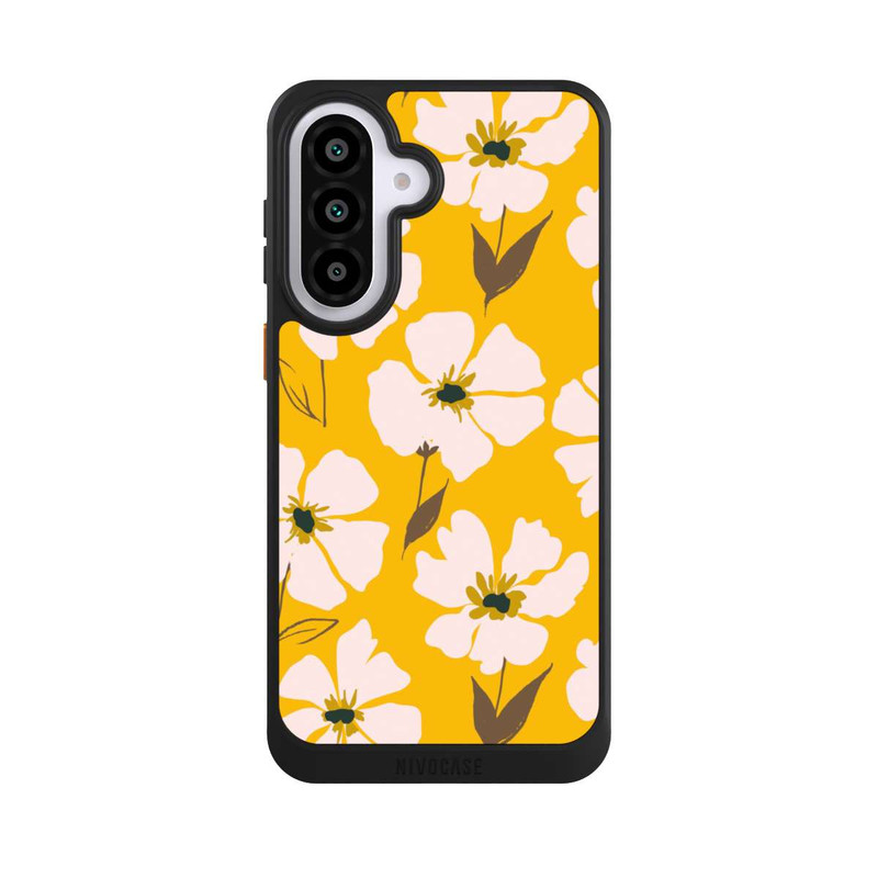 Galaxy A57 5G NIVOcore Blumenwiese auf Gelb Ocker