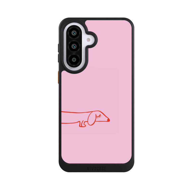 Galaxy A57 5G NIVOcore Dachshund Illustration Pink