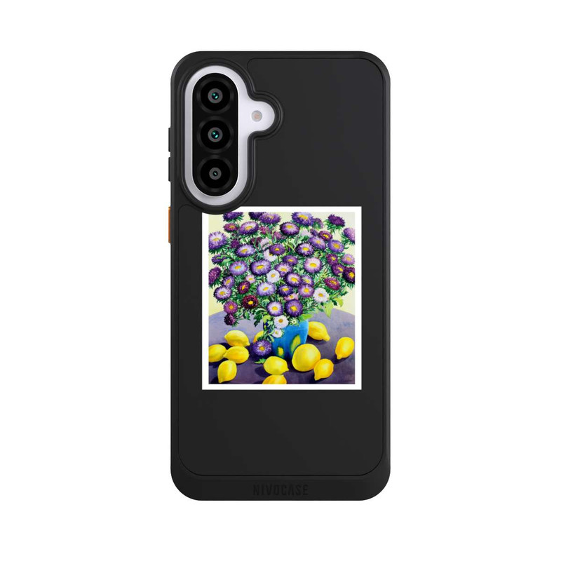 Galaxy A57 5G NIVOcore Purple Asters and Lemons by Christopher Ryland