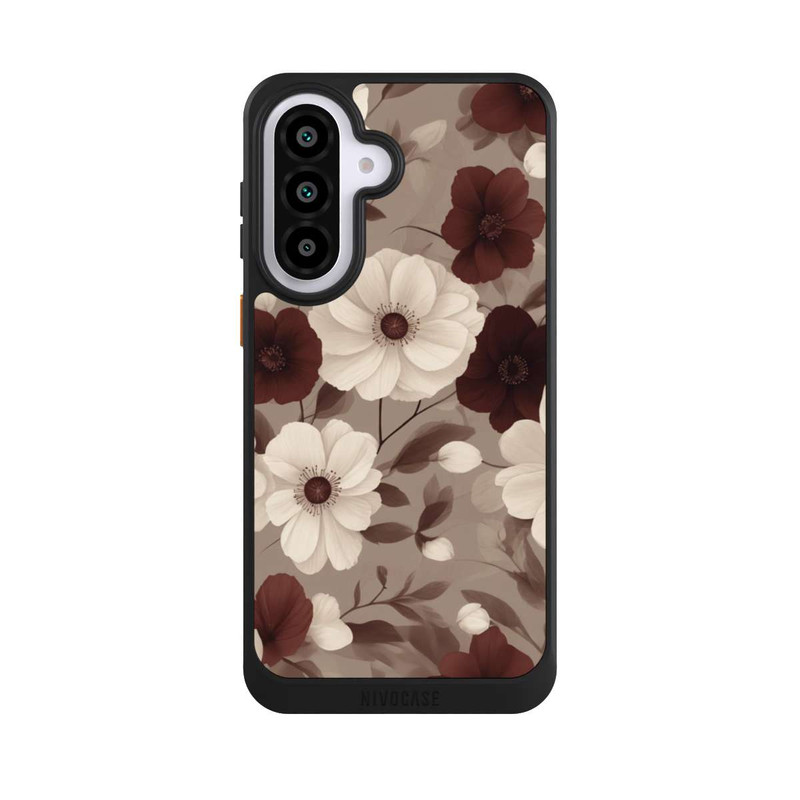 Galaxy A57 5G NIVOcore Negative Flower Bordeaux White with AI