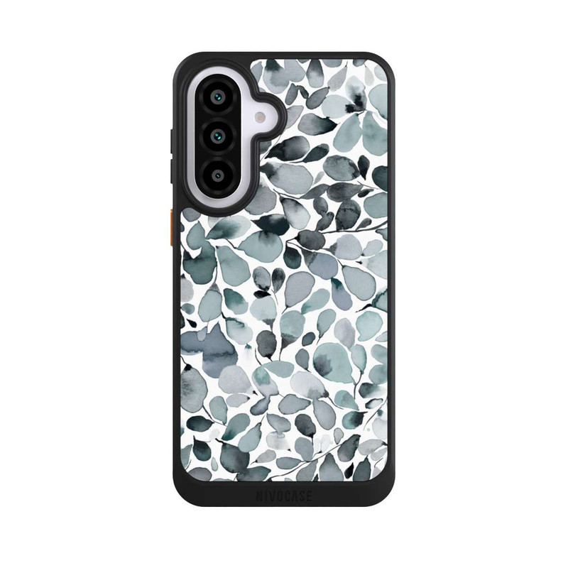 Galaxy A57 5G NIVOcore Eukalyptus Aquarell Blätter Grau