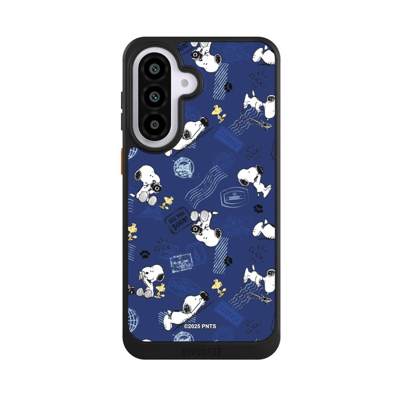 Galaxy A57 5G NIVOcore Peanuts Travel Stamps Pattern Blue