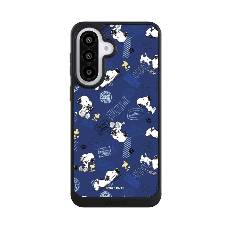 Galaxy A57 5G NIVOcore Peanuts Travel Stamps Pattern Blue