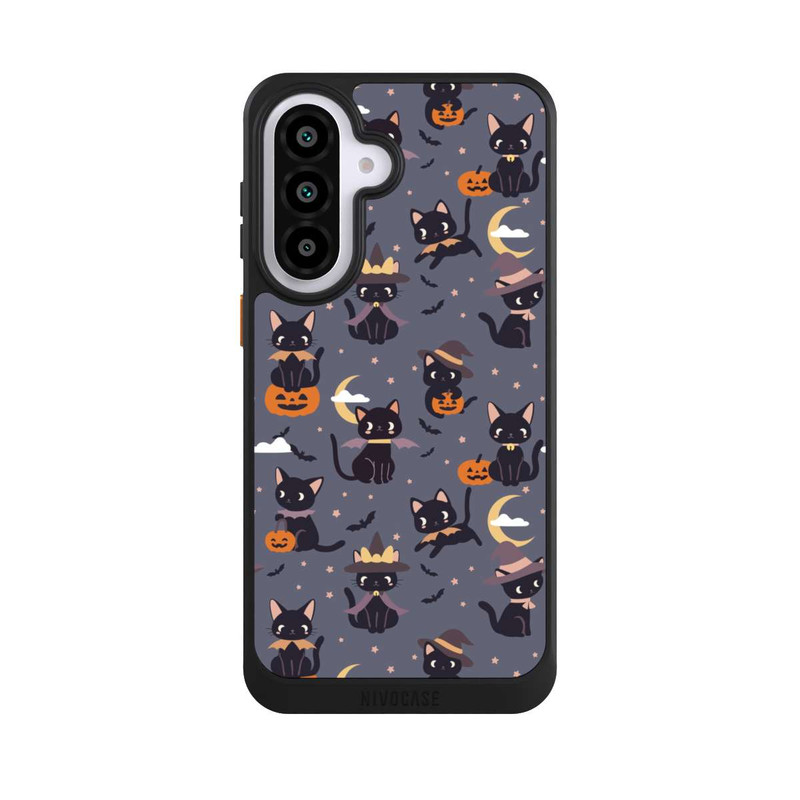Galaxy A57 5G NIVOcore Cute Halloween Witch Cats and Pumpkins