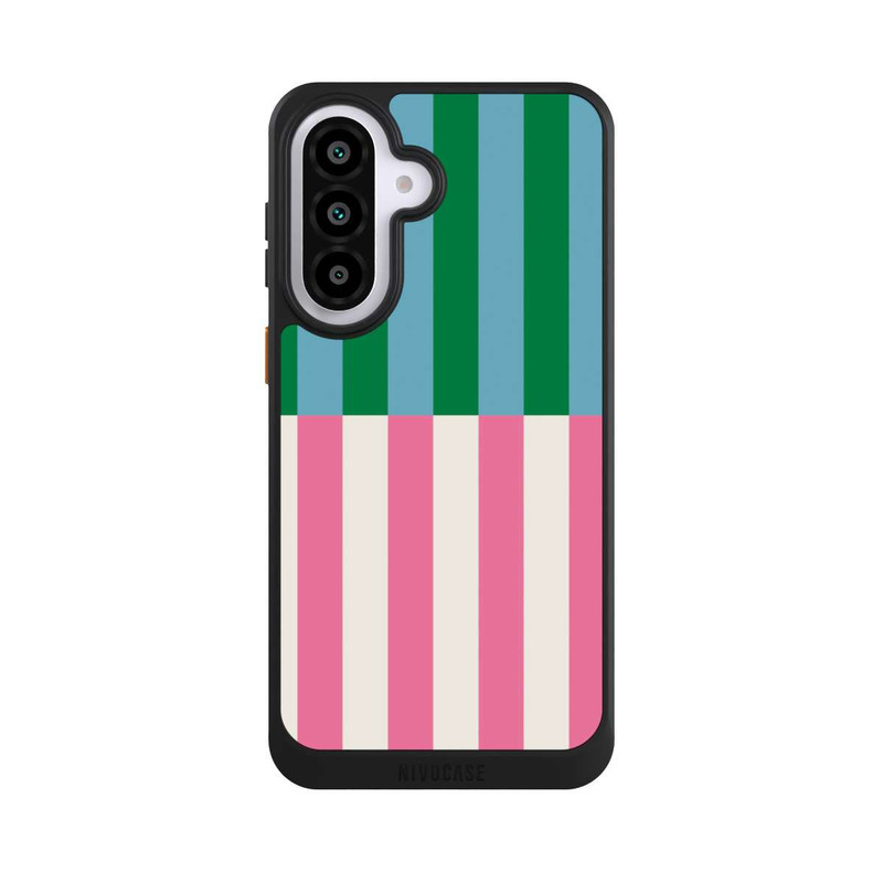 Galaxy A57 5G NIVOcore Motif Rayé Vert Rose