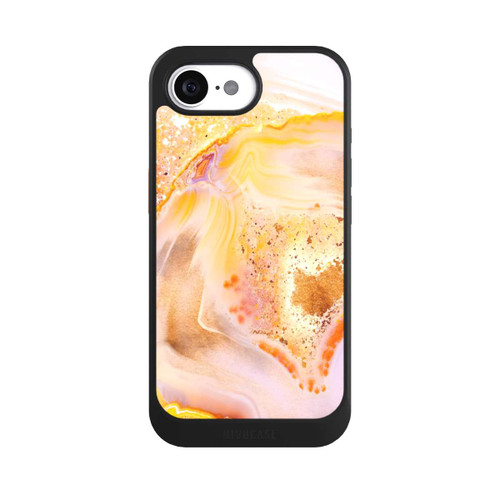Apple iPhone 17e NIVOcore Orangefarbener Glitzer Marmorlook