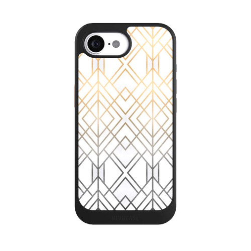 Apple iPhone 17e NIVOcore Gold und Grauer Geo Golddruck