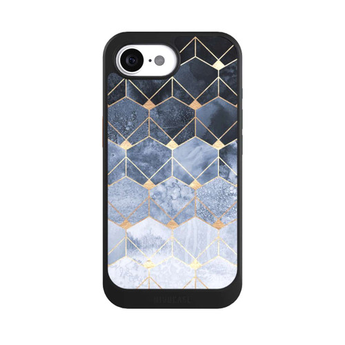 Apple iPhone 17e NIVOcore Blaue Sechsecke und Diamanten Golddruck