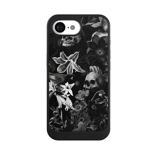 Apple iPhone 17e NIVOcore Skulls and Flowers on Black Background