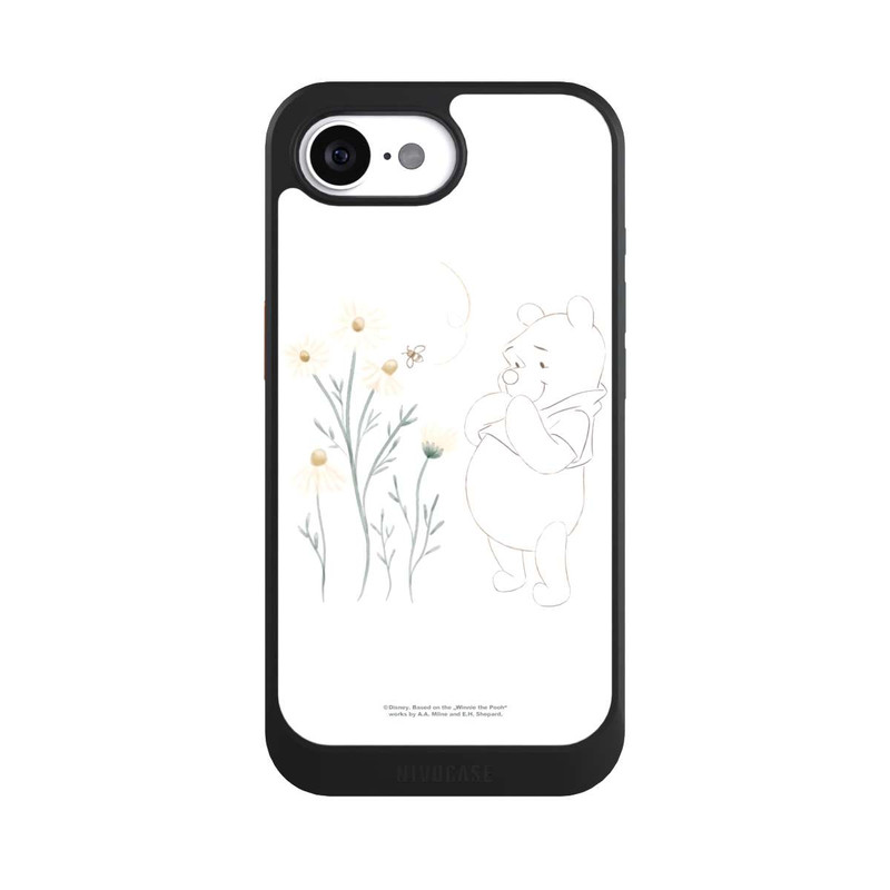 iPhone 17e NIVOcore Winnie Puuh sieht sich Gänseblümchen an