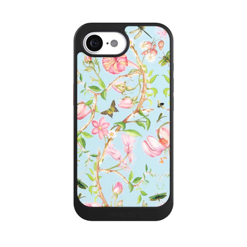 Apple iPhone 17e NIVOcore Vintage botanische Blumen in blau