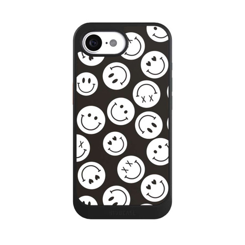 Apple iPhone 17e NIVOcore Smiles Emotes Pattern Black And White
