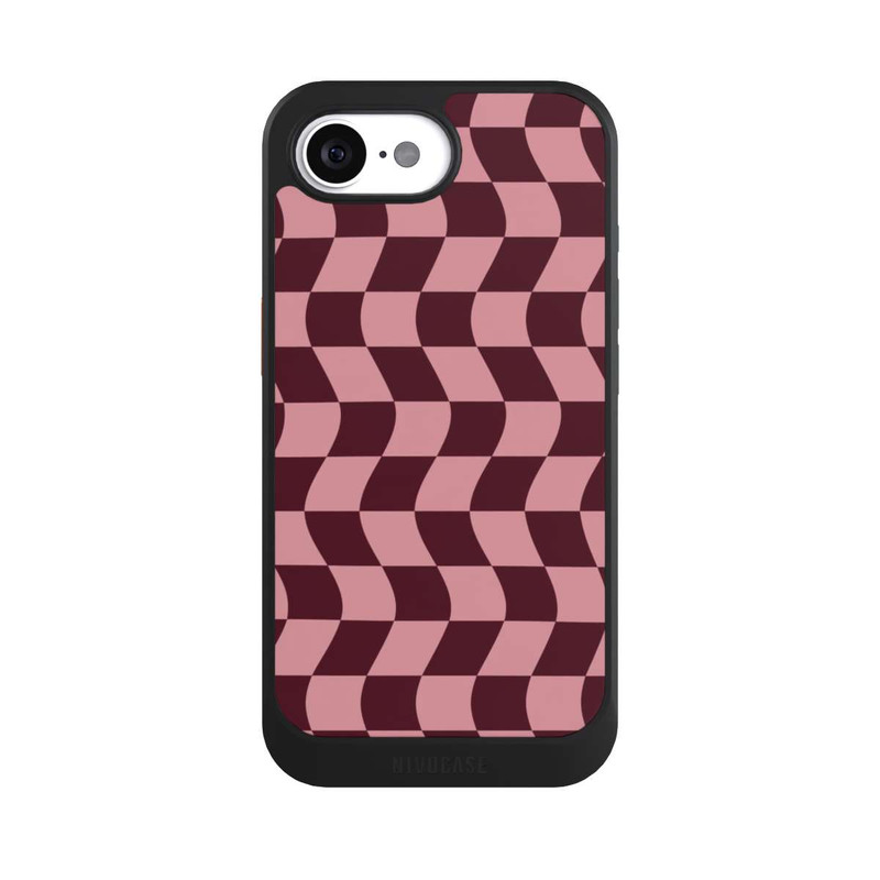iPhone 17e NIVOcore Schachbrett Rot-Rosa