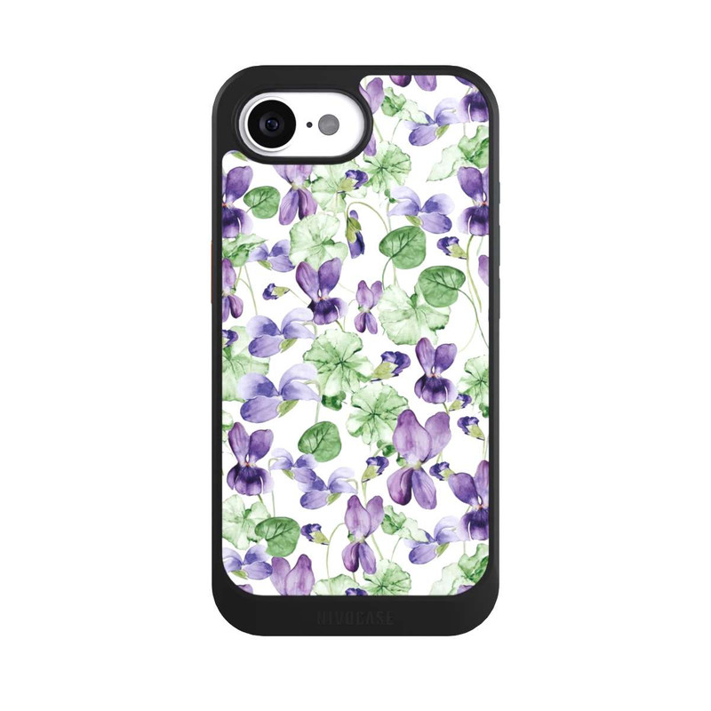 iPhone 17e NIVOcore Purple Wildflowers Pattern Watercolor