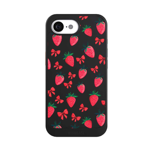 Apple iPhone 17e NIVOcore Strawberry Heart Ribbon Pattern Transparent