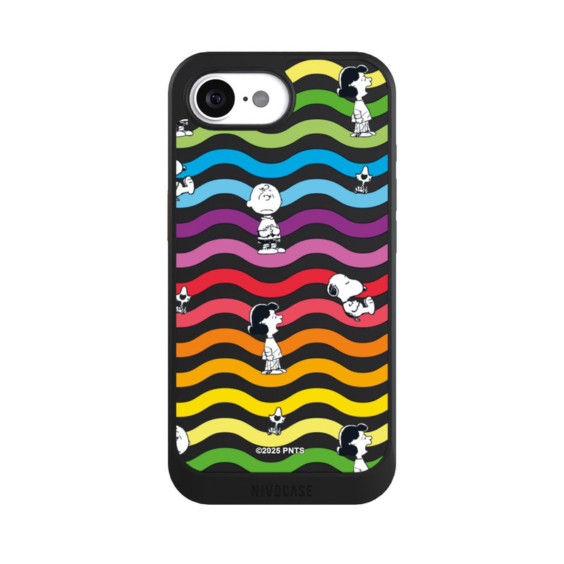 iPhone 17e NIVOcore Snoopy Pattern Rainbow Transparent