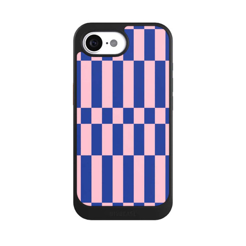 Apple iPhone 17e NIVOcore Checked Abstract Bold Electric Blue and Pink Color Block