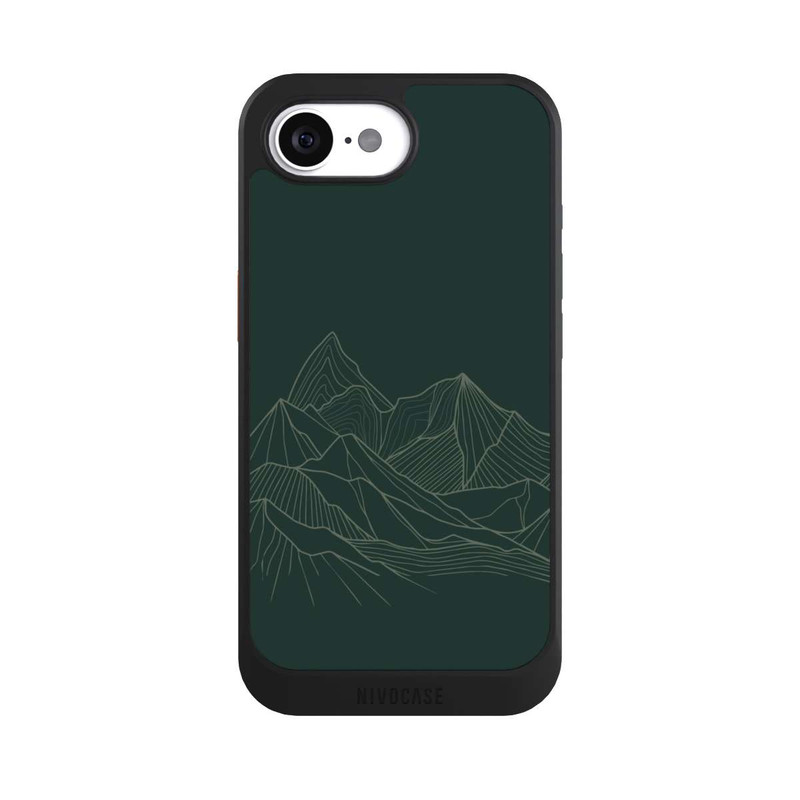 iPhone 17e NIVOcore Berg Line Art Grün