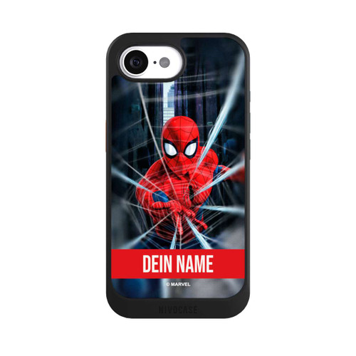 Apple iPhone 17e NIVOcore Spiderman Webs in Action Personalisierbar