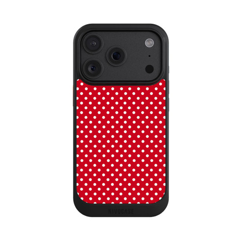Apple iPhone 18 Pro NIVOcore Polka Dots Dunkelrot und Weiß