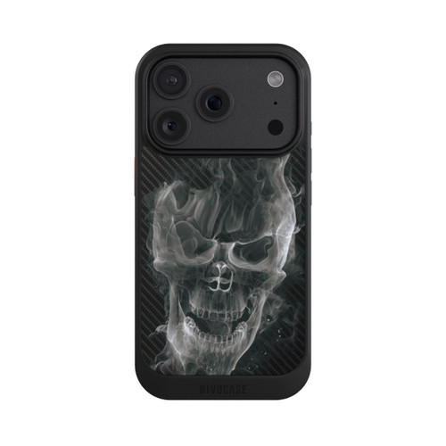 Apple iPhone 18 Pro NIVOcore rauchender Totenkopf Carbon