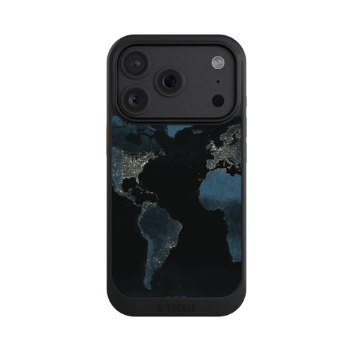 Apple iPhone 18 Pro NIVOcore Carte du Monde Nuit