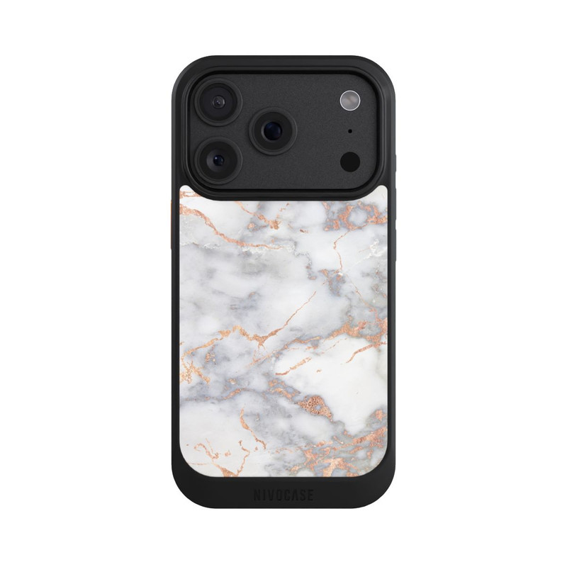 iPhone 18 Pro NIVOcore Marbre Blanc et Doré