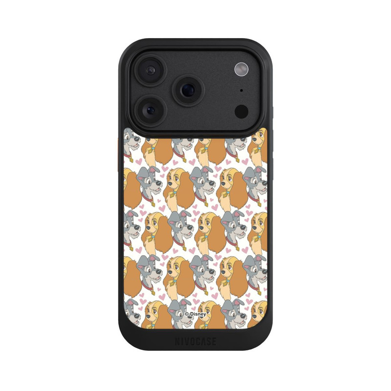 iPhone 18 Pro NIVOcore La Belle et Le Chlochard Motif Cœurs