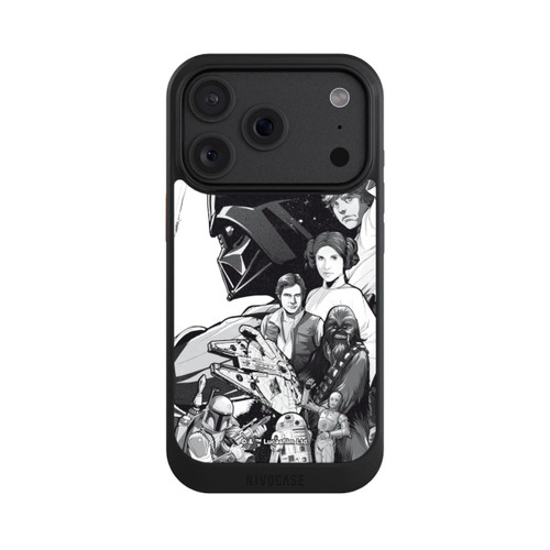 Apple iPhone 18 Pro NIVOcore StarWars Charaktere - Schwarz-Weiß