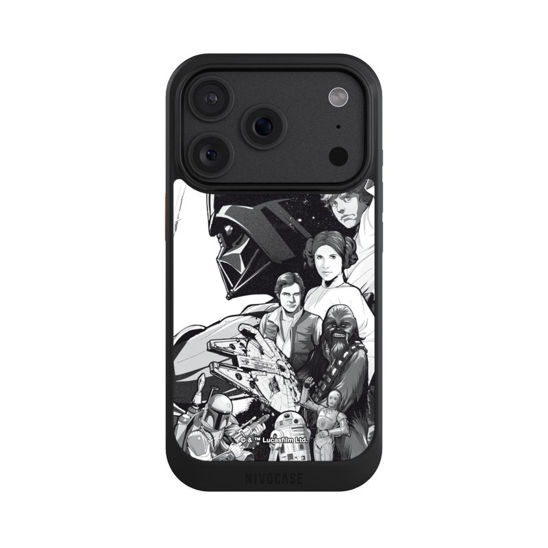 iPhone 18 Pro NIVOcore StarWars Charaktere - Schwarz-Weiß
