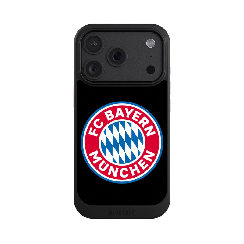 iPhone 18 Pro NIVOcore Logo FCB sur fond noir