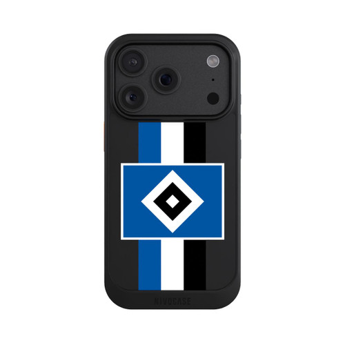 Apple iPhone 18 Pro NIVOcore HSV Streifen - Blau-Weiß-Schwarz - ohne Hintergrund