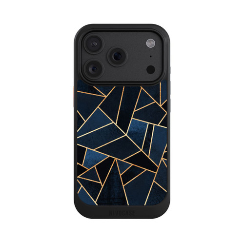 Apple iPhone 18 Pro NIVOcore Imprimé Pierre Or Marine