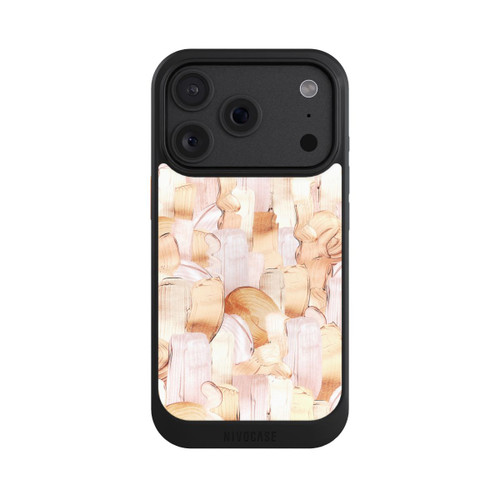Apple iPhone 18 Pro NIVOcore Weiß/Gold Pinsel Muster
