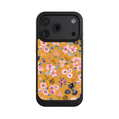 Apple iPhone 18 Pro NIVOcore Petites Fleurs Jaune Moutarde