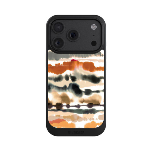 Apple iPhone 18 Pro NIVOcore Lignes d'aquarelle nautique douces orange